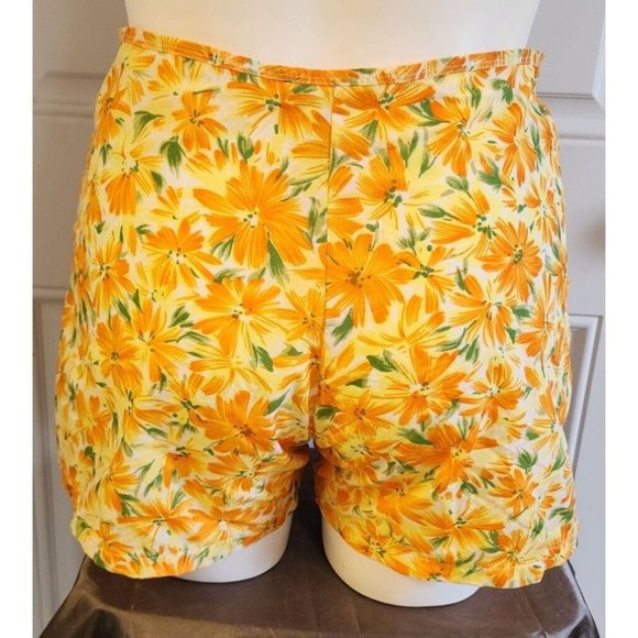 Vtg Catalina 3-Piece Swimsuit Cropped Tank High Waisted Bottoms Coverup Shorts L - Picture 13 of 16